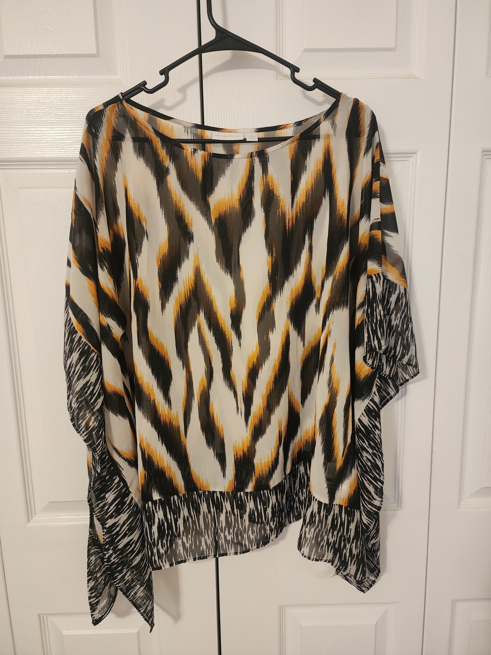 New York & Company Sheer Poncho Style Blouse